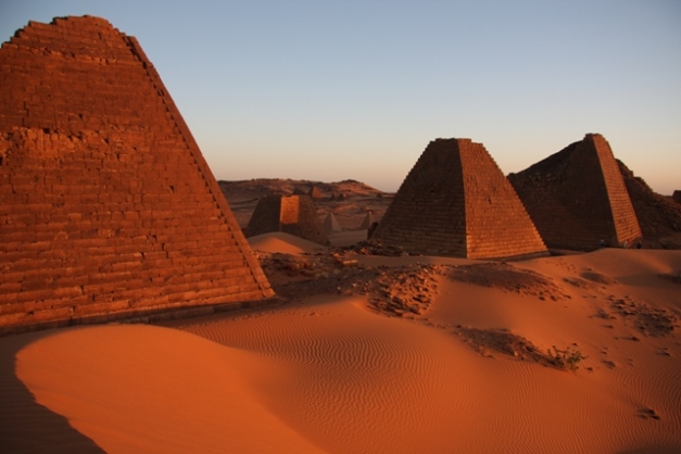 Sunset at the Northern Cemetery Pyramids of Meroe